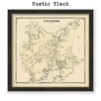 Gloucester, Massachusetts Antique Map Reproduction