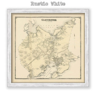 Gloucester, Massachusetts Antique Map Reproduction