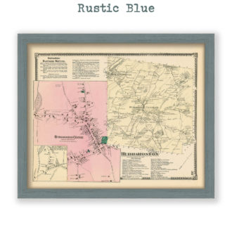 Hubbardston, Massachusetts Antique Map Reproduction