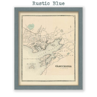 Gloucester Harbor, Massachusetts Antique Map Reproduction