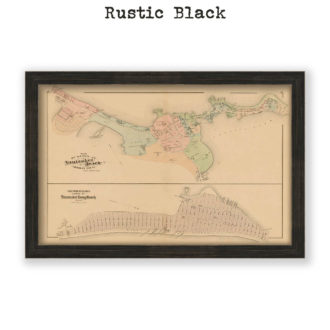 Nantasket Beach, Hull, Massachusetts Antique Map Reproduction