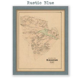 Kingston, Massachusetts Antique Map Reproduction