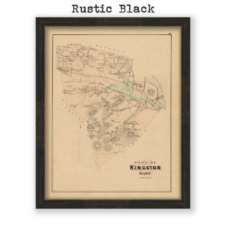 Kingston, Massachusetts Antique Map Reproduction