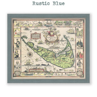 Nantucket, Massachusetts Antique Map Reproduction