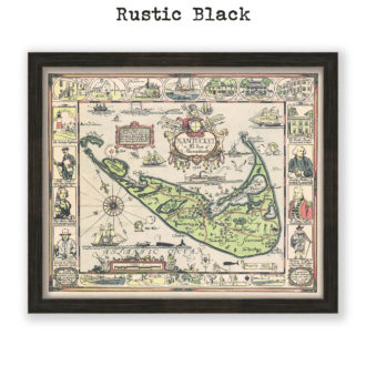 Nantucket, Massachusetts Antique Map Reproduction