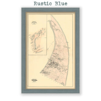 Town of Truro, Massachusetts Antique Map Reproduction