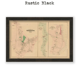 Kingston, Rocky Nook and North Plymouth, Massachusetts Antique Map Reproduction