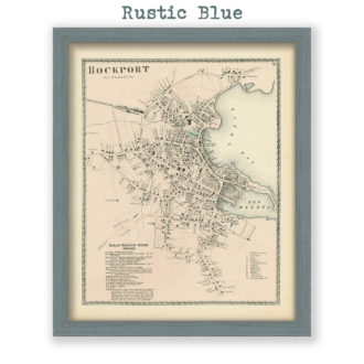 Rockport Village, Massachusetts Antique Map Reproduction