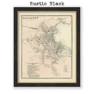 Rockport Village, Massachusetts Antique Map Reproduction