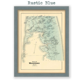 Town of Wellfleet, Massachusetts Antique Map Reproduction