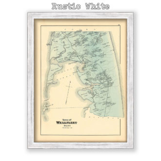 Town of Wellfleet, Massachusetts Antique Map Reproduction