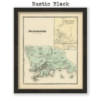 Manchester, Massachusetts Antique Map Reproduction