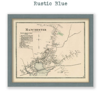 Manchester Village, Massachusetts Antique Map Reproduction