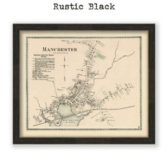 Manchester Village, Massachusetts Antique Map Reproduction