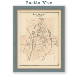 East Woburn Village, Massachusetts Antique Map Reproduction