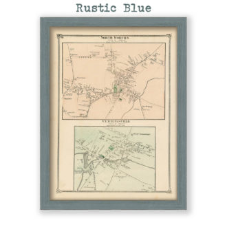 North Woburn Village and Cummingsville, Massachusetts Antique Map Reproduction