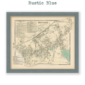 Beverly Village, Massachusetts Antique Map Reproduction