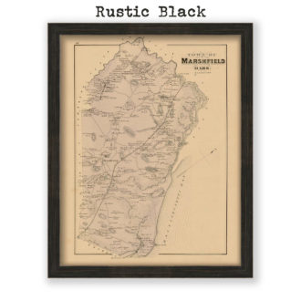 Brant Rock and Green Harbor, Marshfield, Massachusetts Antique Map Reproduction