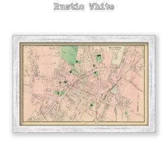 Milford Village, Massachusetts Antique Map Reproduction