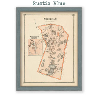 Stoneham, Massachusetts Antique Map Reproduction