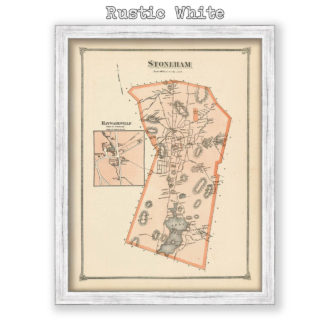 Stoneham, Massachusetts Antique Map Reproduction