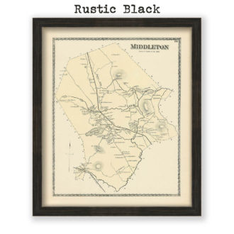 Middleton, Massachusetts Antique Map Reproduction