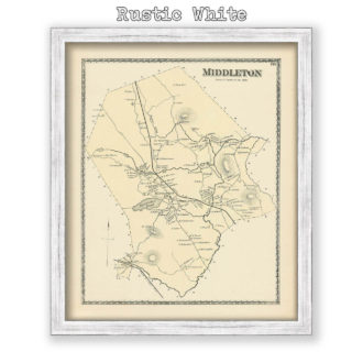 Middleton, Massachusetts Antique Map Reproduction