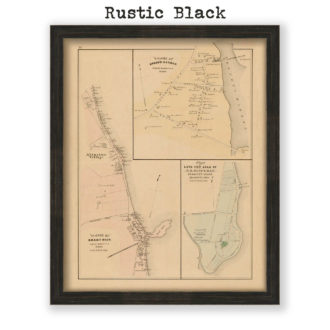 Brant Rock and Green Harbor, Marshfield, Massachusetts Antique Map Reproduction