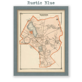 Wakefield, Massachusetts Antique Map Reproduction