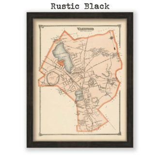 Wakefield, Massachusetts Antique Map Reproduction