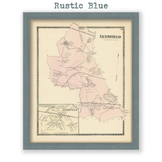 Lynnfiels, Massachusetts Antique Map Reproduction