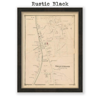 Greenwood Village - Wakefield, Massachusetts Antique Map Reproduction