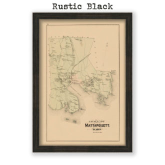 Mattapoisett, Massachusetts Antique Map Reproduction