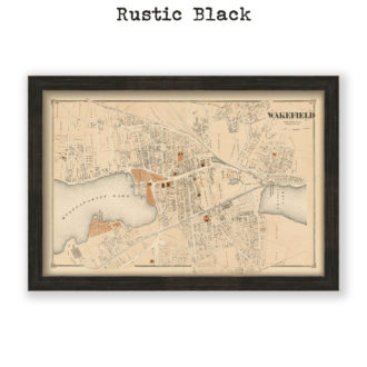 Wakefield Village, Massachusetts Antique Map Reproduction