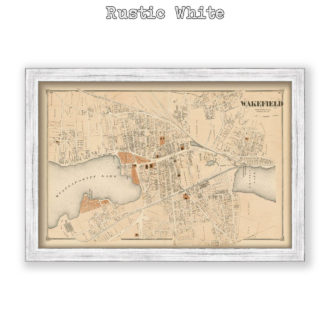 Wakefield Village, Massachusetts Antique Map Reproduction