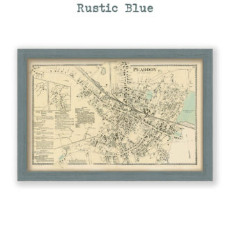 Peabody Village, Massachusetts Antique Map Reproduction