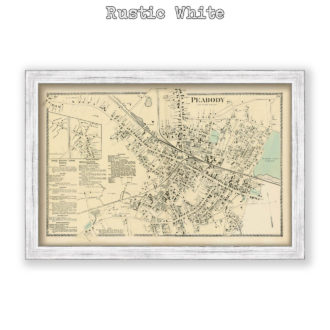 Peabody Village, Massachusetts Antique Map Reproduction