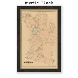 Middleborough, Massachusetts Antique Map Reproduction