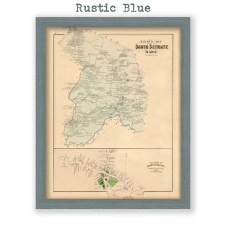 Norwell/South Scituate and Village, Massachusetts Antique Map Reproduction