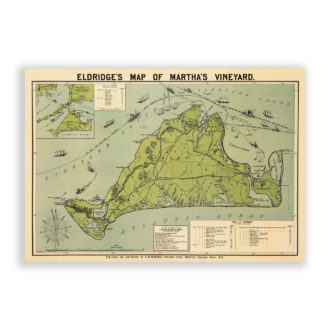 Martha's Vineyard Antique Nautical Chart - Map Reproduction