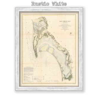 San Diego Harbor, California Antique Nautical Chart Reproductional