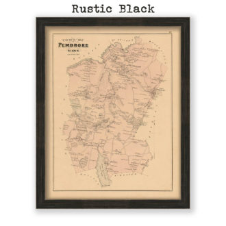 Pembroke, Massachusetts Antique Map Reproduction