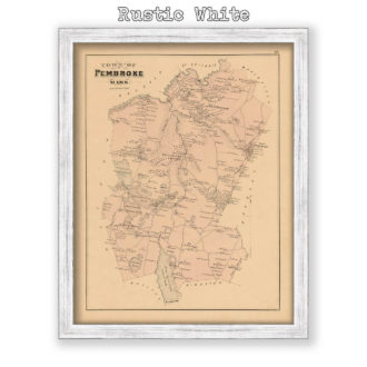 Pembroke, Massachusetts Antique Map Reproduction