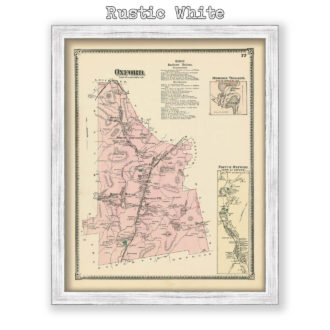 Oxford, Massachusetts Antique Map Reproduction