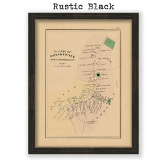 Bryantville, Pembroke, Massachusetts Antique Map Reproduction