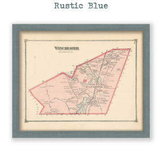 Winchester, Massachusetts Antique Map Reproduction