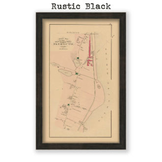 North Plymouth, Massachusetts Antique Map Reproduction