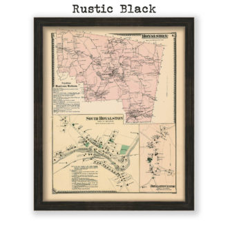 Royalston, Massachusetts Antique Map Reproduction