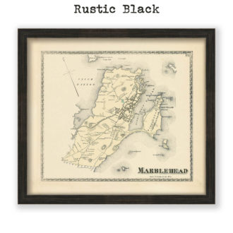 Marblehead, Massachusetts Antique Map Reproduction