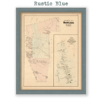 Rockland, Massachusetts Antique Map Reproduction